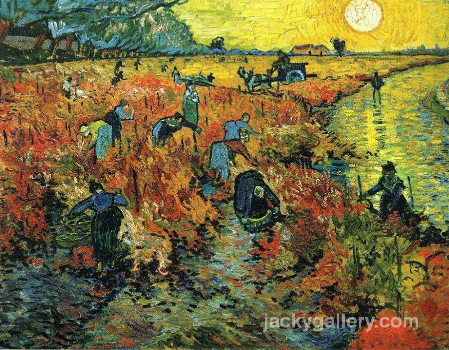 Red Vineyards at Arles, Van Gogh painting